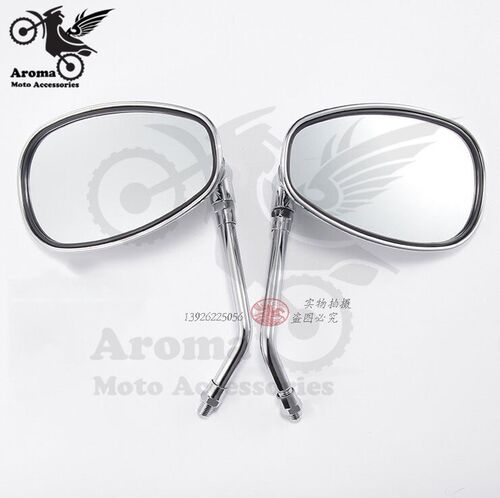sliver chrome black cafe racer pit bike backup mirror motorb