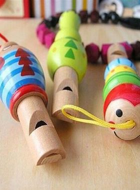 1 Pcs High Quality Children's Wooden Whistle Baby An