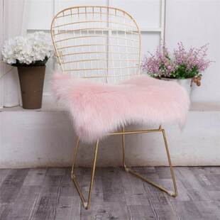 White Faux Sheepskin Wool Rug Fluffy Hairy Wool Carpet Seat