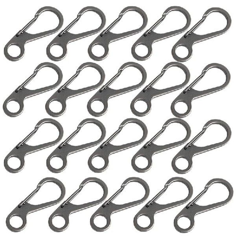 20Pcs Mini SF Backpack Spring Clasps Carabiners Equipment