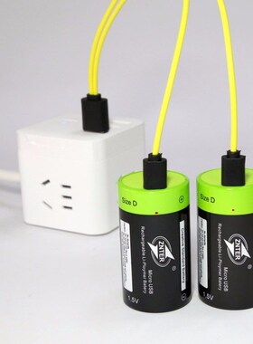 2PCS 1.5V 6000mWh rechargeable battery Micro USB battery D