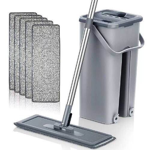Hand Free Flat Floor Mop And Bucket Set For Professional