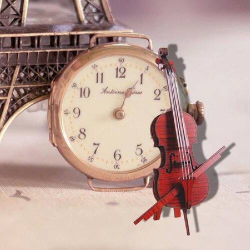 1Set Wooden DIY House Ferris Wheel Violin Style 3D