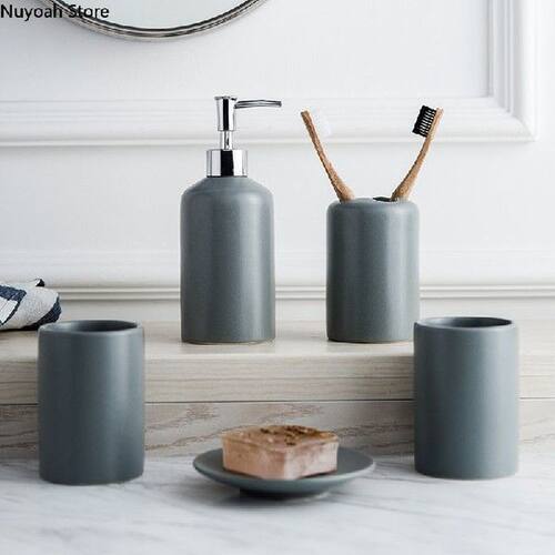 Nordic Minimalist Bathroom Decoration Accessories Gray