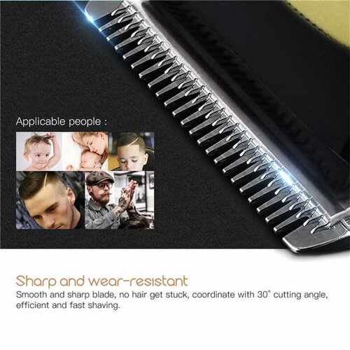 Professional Hair Clipper Men Electric Beard Trimmer T-Blade