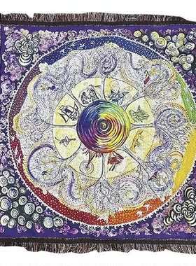 Colorful Tarot Tablecloth Square Altar Cloth Board Game