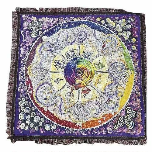 Colorful Tarot Tablecloth Square Altar Cloth Board Game