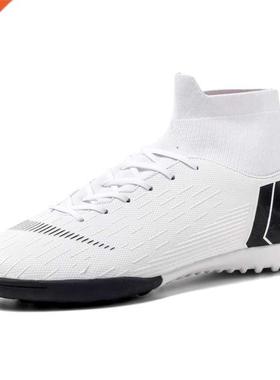 Hot Sale Mens Soccer Cleats High Ankle Football Shoes Long S