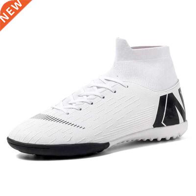 Hot Sale Mens Soccer Cleats High Ankle Football Shoes Long S