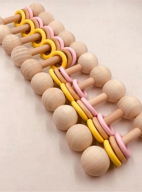 1PC Organic Wood Montessori Style Baby Teether Toys Wooden