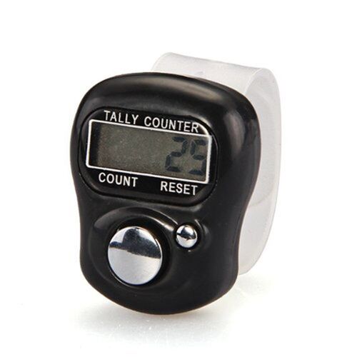 *Mini counter Digital Manual Counter Ring Tally Counter 5-Di