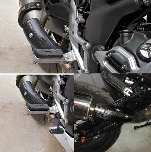 Motorcycle Exhaust Pipe Carbon Fiber Protector Heat Shield C