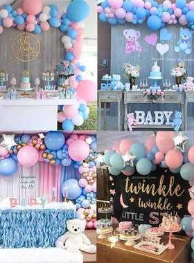 196pcs Blue Pink Balloon Garland Gender Reveal Ballons Arch