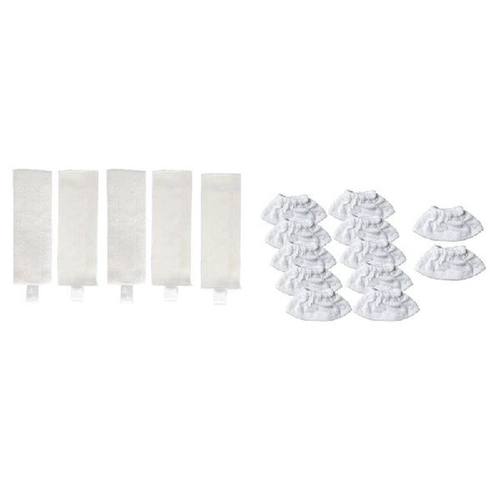 5 Pcs Fiber Cleaning Pads Mop Pad For Karcher & 12 P