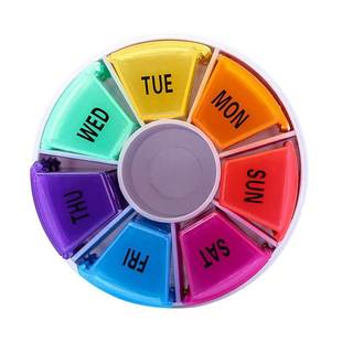 7pcs Pill Box 7-Day Medicine Box Organiser Portable Dispensi