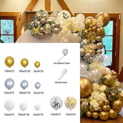 Macaron Balloons Garland Arch Party White Blue Ballons Weddi