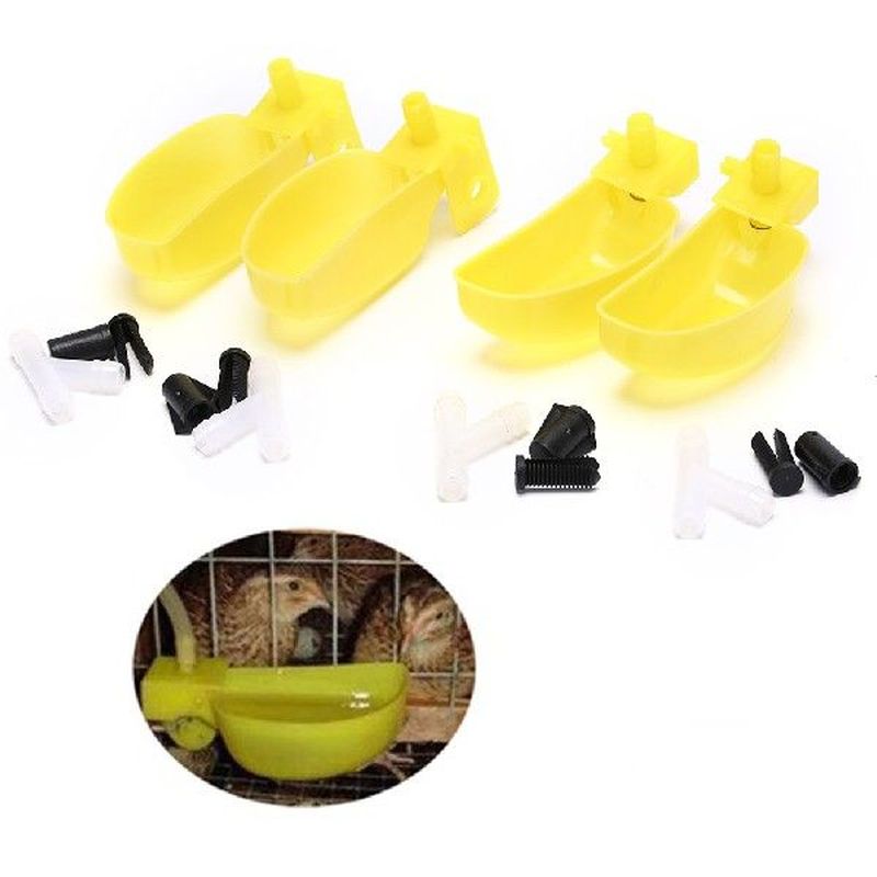 4pcs poultry drinking bowl water cup waterers dispenser
