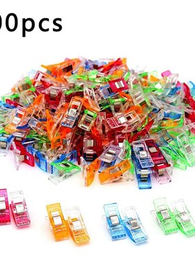 100Pcs Colorful Sewing Craft Quilt Binding Plastic Clips