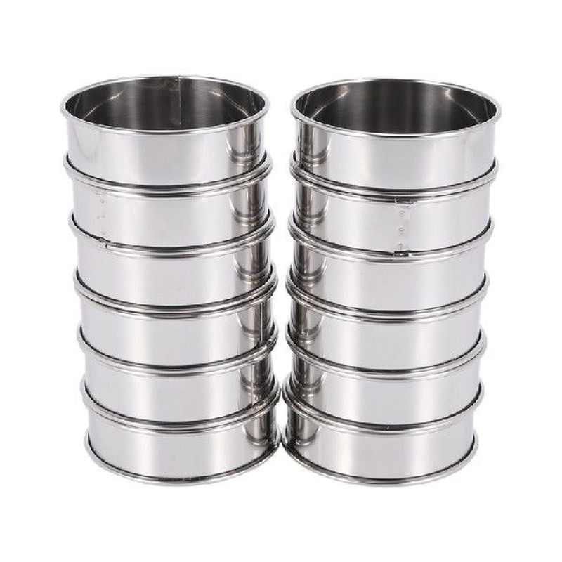 Double Rolled Tart Rings Stainless Steel Round Muffin