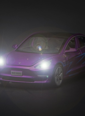 New 1:32 Tesla MODEL 3 Alloy Car Model Diecasts & To