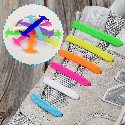 Silicone Elastic Shoelaces Creative Lazy No Tie Shoelace Lac