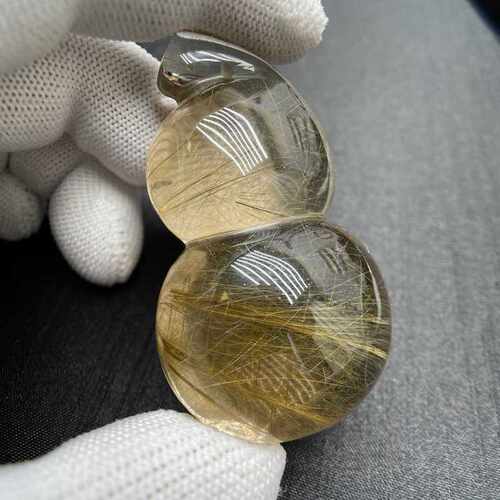 Natural hair crystal chain pendant large development blocks