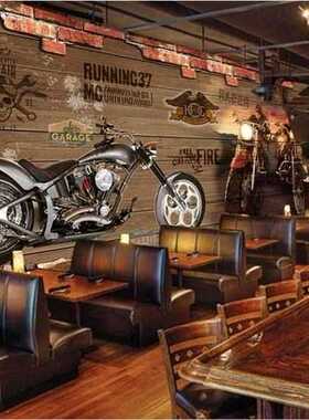 custom 3d photo wallpaper room mural retro motorcycle nostal