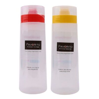 4 Holes 300ml Sauce Bottle Safe Resin For Ketchup Jam