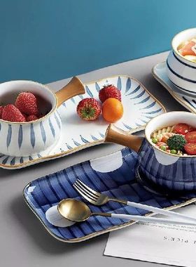 Sarapan Jepang Keramik Peralatan Makan Rumah Tangga