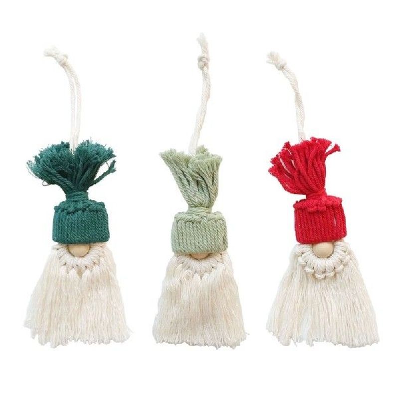 K1MF Dekorasi Kurcaci Gantung Pohon Natal Gnome Rajutan