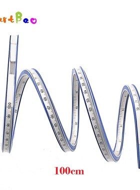 100cm Snake Shaped Ruler Soft Flexible Curve Ruler Flex