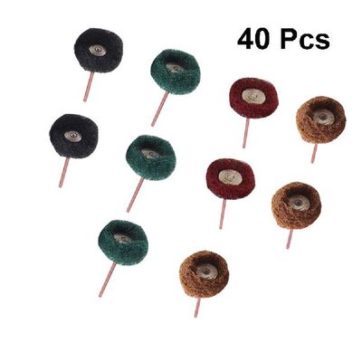 40Pcs 3mm Abrasive Nylon Scouring Pad Wheel Buffing