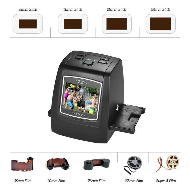 2.4in TFT LCD High-Resolution 14MP/22MP Film Scanner Convert