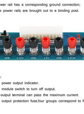 24 Pins Atx Benchtop Board Computer Pc Power Supply Breakout