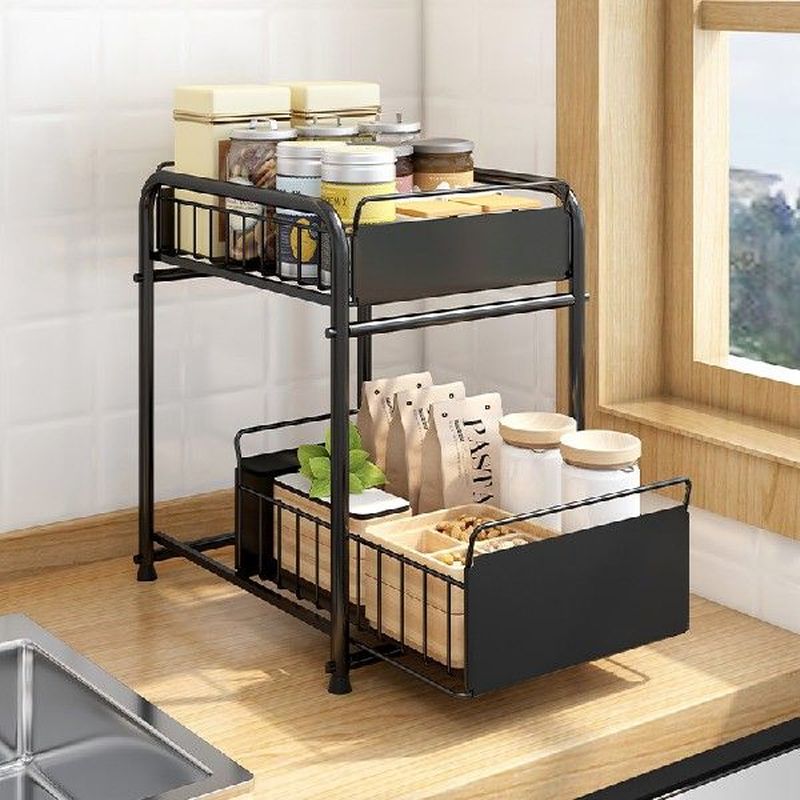 Drawer Organizer Cabinet Basket Pull Out Under The Sink