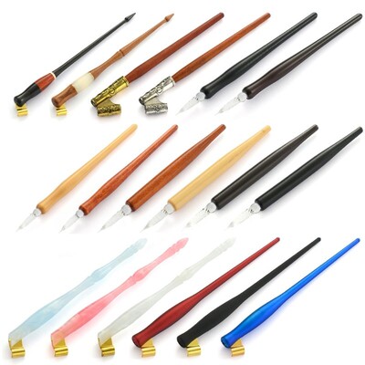Gothic Pen Dip Pen Calligraphy Oblique Dip Pen Holders for C