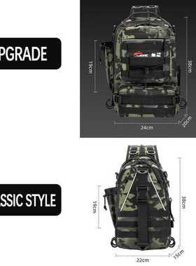 Crossbody Multifunction Fishing Bag Waterproof Tactical Back