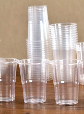 Clear Plastic 8oz Disposable Cups 200ml Drinking Glass Vendi