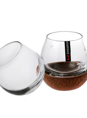 Slow Roll Whisky Rock Fund Wine Glass Japanese Style Wooden