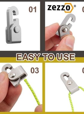 4pcs/pack Zezzo? Automatic Lock Hook With 6M Rope Free From