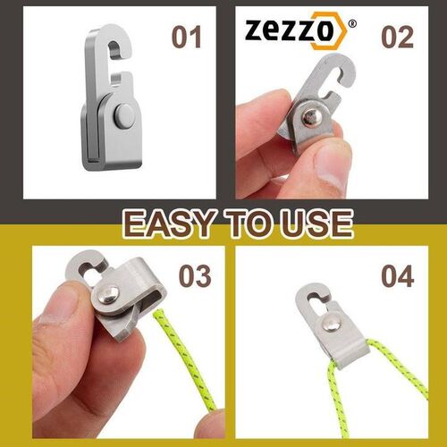 4pcs/pack Zezzo? Automatic Lock Hook With 6M Rope Free From