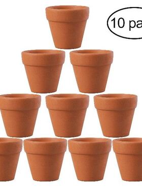 10Pcs Small Terracotta Pot Clay Ceramic Pottery Planter