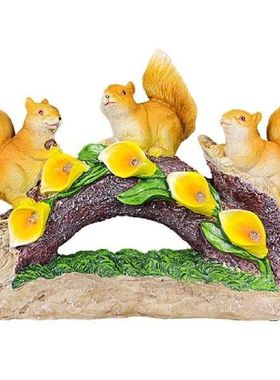 Squirrel Solar Garden Light Decorative Path Backyard Yard