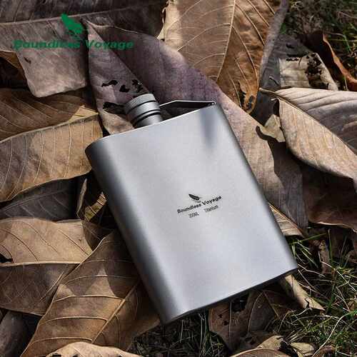 Titanium Hip Flask Outdoor Camping Hiking Climbing Pocket Al