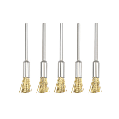 uxcell Mini Wire Cup Brush Brass Plated Crimped Steel