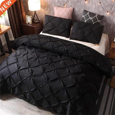 Luxury Pinch Pleat Black Bedding Comforter Bedding Sets Bed