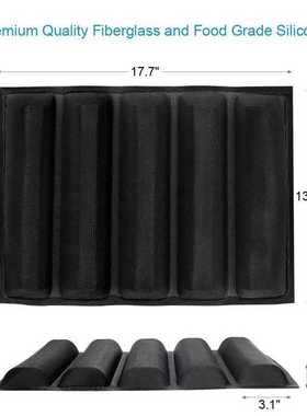 French Bread Mold Wave Baking Tray Silicone Baguette Pan No