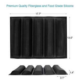 French Bread Mold Wave Baking Tray Silicone Baguette Pan No