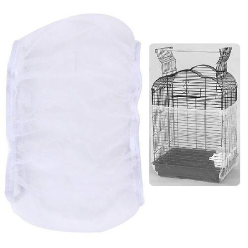 Mesh Receptor Seed Bird Parrot Cover Soft Easy Cleaning
