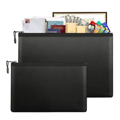 Fireproof Money Document File Bag Pouch Cash Bank Cards